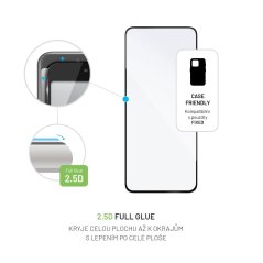 Ochranné tvrzené sklo FIXED Full-Cover pro TCL 505, lepení přes celý displej, černé